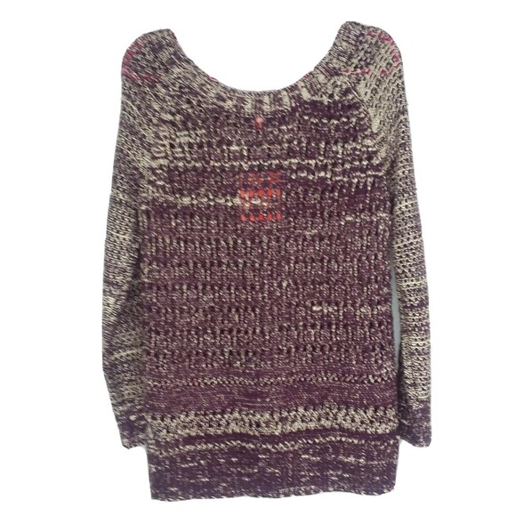 Narciso Rodriguez for Design Nation Womens L Marled Purple Beige Sweater $64 NEW - Picture 2 of 8